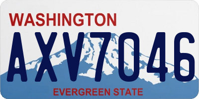WA license plate AXV7046