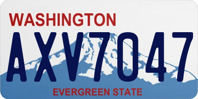 WA license plate AXV7047