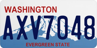 WA license plate AXV7048