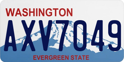 WA license plate AXV7049