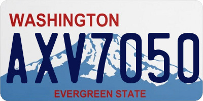 WA license plate AXV7050