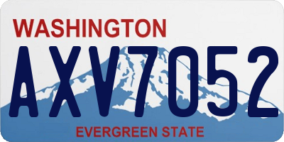 WA license plate AXV7052