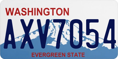 WA license plate AXV7054