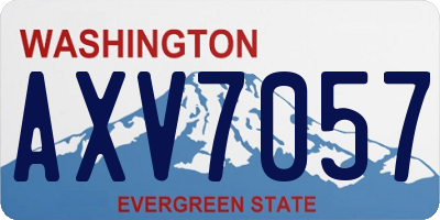 WA license plate AXV7057