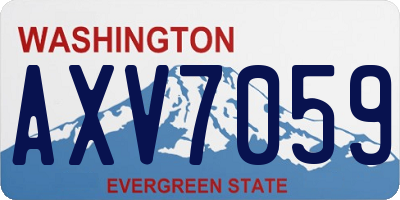 WA license plate AXV7059