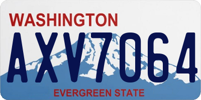 WA license plate AXV7064