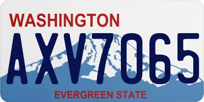 WA license plate AXV7065