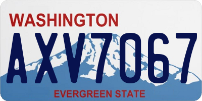 WA license plate AXV7067