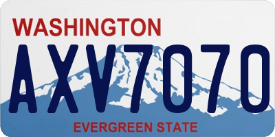 WA license plate AXV7070