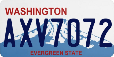 WA license plate AXV7072