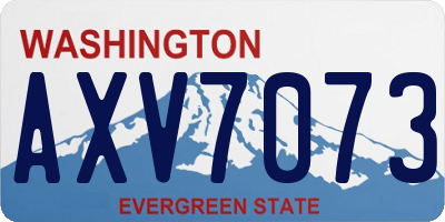 WA license plate AXV7073