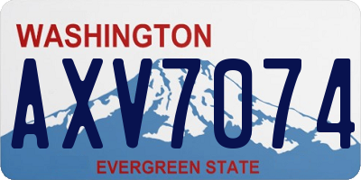 WA license plate AXV7074