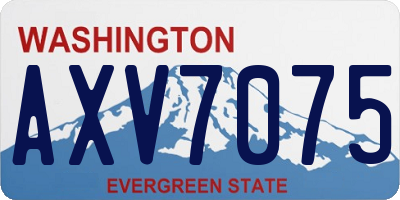 WA license plate AXV7075