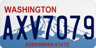 WA license plate AXV7079