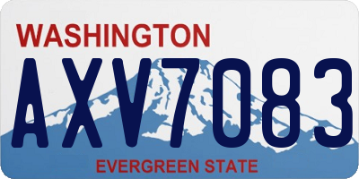 WA license plate AXV7083