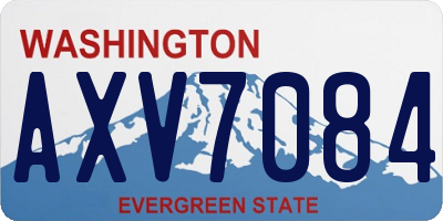 WA license plate AXV7084