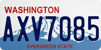 WA license plate AXV7085