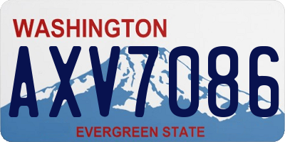 WA license plate AXV7086
