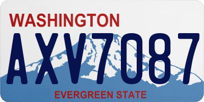 WA license plate AXV7087