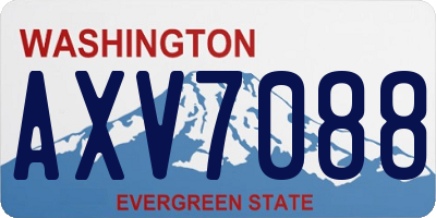 WA license plate AXV7088