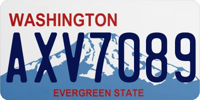 WA license plate AXV7089