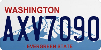 WA license plate AXV7090