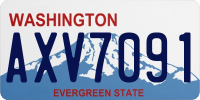 WA license plate AXV7091