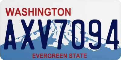 WA license plate AXV7094