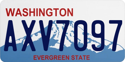 WA license plate AXV7097
