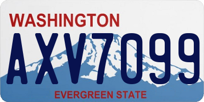 WA license plate AXV7099