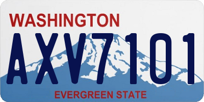 WA license plate AXV7101