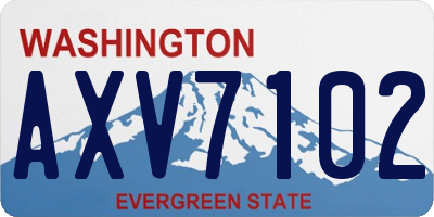WA license plate AXV7102