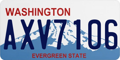 WA license plate AXV7106