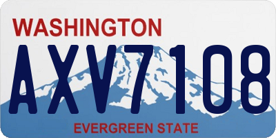 WA license plate AXV7108