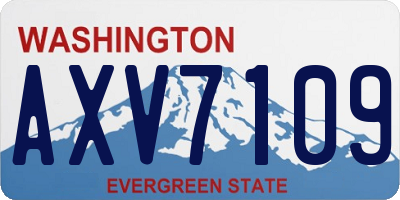 WA license plate AXV7109