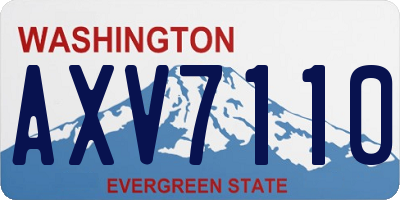 WA license plate AXV7110