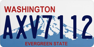 WA license plate AXV7112