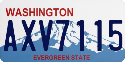 WA license plate AXV7115