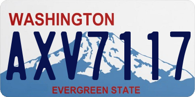 WA license plate AXV7117