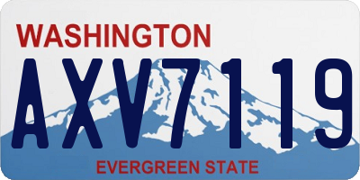 WA license plate AXV7119