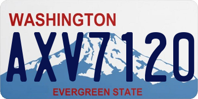 WA license plate AXV7120