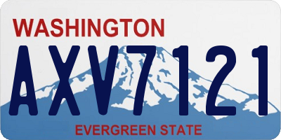 WA license plate AXV7121