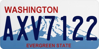 WA license plate AXV7122