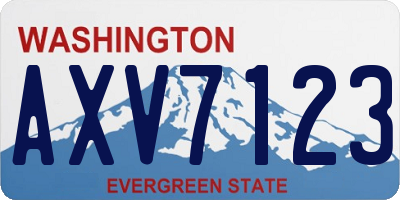 WA license plate AXV7123