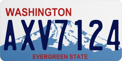 WA license plate AXV7124