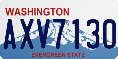 WA license plate AXV7130