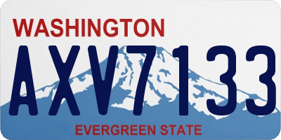 WA license plate AXV7133