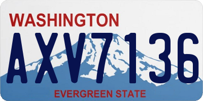 WA license plate AXV7136