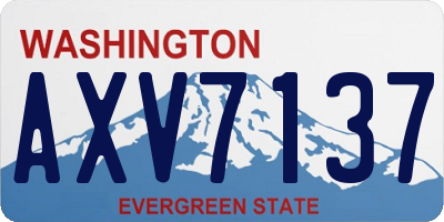 WA license plate AXV7137