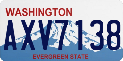 WA license plate AXV7138